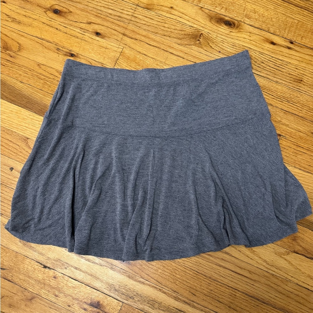 H&M Gray Mini Skater Skirt Pleated Casual